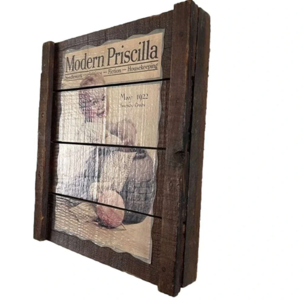 1922 Modern Priscilla Magazine Wooden Wall Art